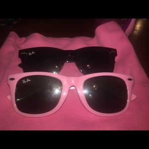 Ray bans black and pink